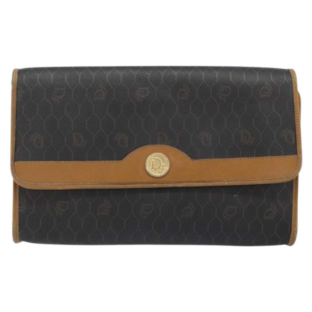 Dior Honeycomb Canvas Chain Shoulder Bag Black